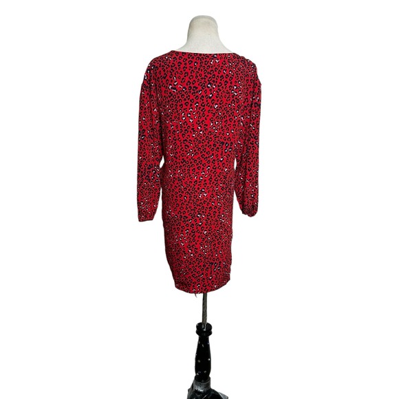 LOVERS + FRIENDS Hayden Red Sahara Cheetah Mini Dress Size Small - Picture 13 of 14
